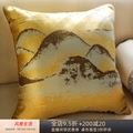 床头靠垫中式抱枕沙发新中式客厅中国风黄色沙发轻奢现代布艺定制