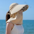 。大檐遮阳帽女夏天空顶帽防紫外线防晒沙滩帽韩版新款时尚凉帽