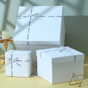 大号礼物盒生日礼盒空盒子正方形礼品包装盒手提高级伴手礼盒纯色