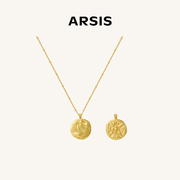【新款】ARSIS纯真年代复古金币项链复古精致气质法式简约小众女