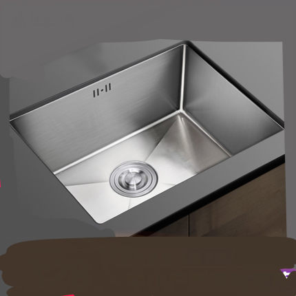 新品304不锈钢手工水槽小单槽套餐厨房洗菜盆洗碗池加厚台下单盆4