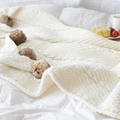 毛线毯子编织+北欧+午睡