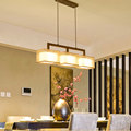 餐厅吊灯长方形三头简约现代大气家用饭厅吧台餐桌书房新中式灯具