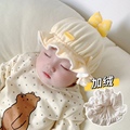 。新生胎儿帽0一6月婴儿冬天护头囟女宝帽子2022冬款三个月宝宝四