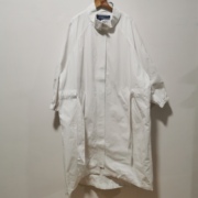 BO系列品牌设计新款白色中长款棉亚麻春秋风衣长袖外套女款035V