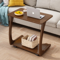 全实木沙发边几小桌子可移动懒人小户型木质方桌c型床头客厅边桌
