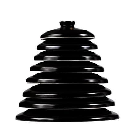 砂锅盖子 单盖圆形 大号 通用配件黑色汤煲沙锅盖炖锅陶瓷