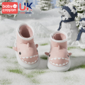 英国babycrayon儿童棉鞋女童包跟冬季防水加绒棉拖鞋宝宝居家男孩