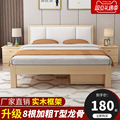 实木床现代简约1.8m双人床出租房经济型1.5米简易床架1.2米单人床