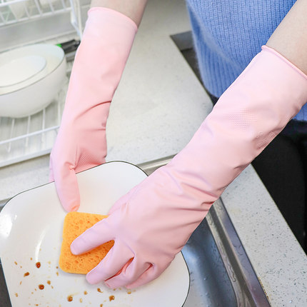 丁腈耐用型贴合家用厨房洗碗手套女家务洗衣服刷碗橡胶皮防水清洁