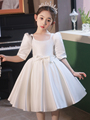 定制花童公主裙礼服高端女童小女孩主持人儿童钢琴演出服生日婚礼