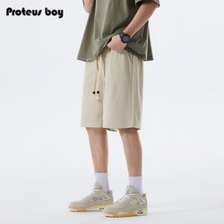 ProteusBoy短裤男夏季2024新款男士日系休闲运动直筒宽松五分中裤