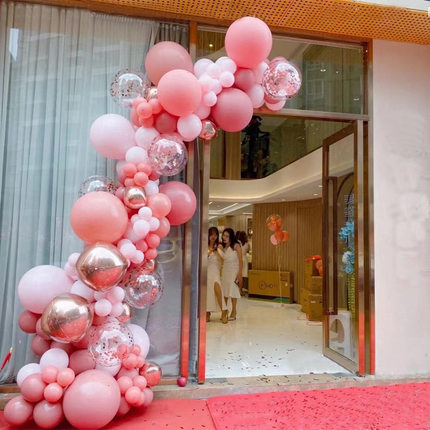 五一节开业店庆气球链结婚造型拱门4s店商场珠宝店氛围装饰布置品