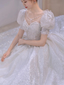 婚纱2024新款新娘主纱国风法式在逃公主轻礼服大码拖尾重工小个子