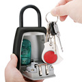密码钥匙盒银色外贸 四位密码锁挂锁式 免安装挂式钥匙锁盒