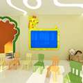 学校宣传栏墙贴3d立体幼儿园装饰品墙贴 亚克力卡通鹿展示板教室