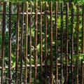 竹篱笆栅栏围栏户外院子竹子隔断挡墙花园围挡爬藤架园林工程别墅