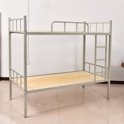 厂工地双层床钢制加厚全钢铁床实木床高低床上下铺宿舍学生床员销