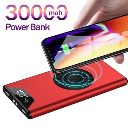 Power Bank 10000mAh Qi Wireless Portable Charger Fast Charg