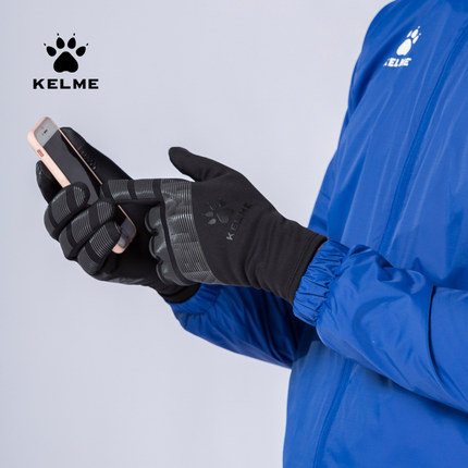 kelme卡尔美足球防寒手套冬季训练成人加绒儿童保暖触屏运动骑行