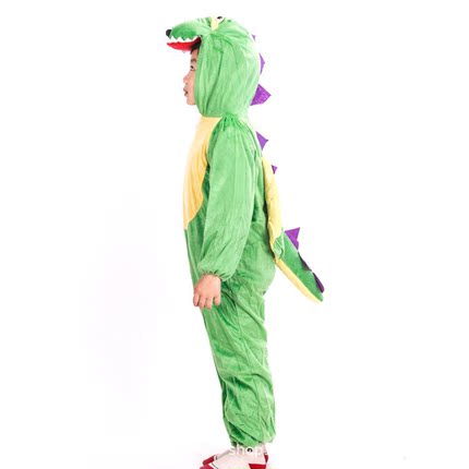 万圣节六一恐龙表演服装儿童连体恐龙演出服恐龙斗篷披风恐龙服饰