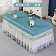 全包茶几桌布餐桌皮罩防尘罩欧式布艺纱长方形家用防水防油电视柜