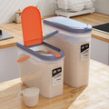厨房塑料储米桶家用透明米缸带量杯窄形夹缝日式米桶防潮防虫米箱