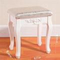 定制欧式凳子仿实木化妆凳美式梳妆凳梳妆台椅子白色卧室现代简约