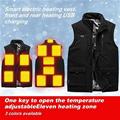 Winter Heated Vest 11 Zone Electric Heated Jackets Men Dual
