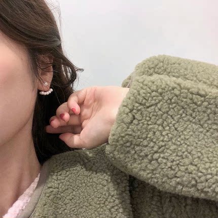 韩国一款两戴珍珠针气质女耳环简约网红耳钉耳坠无耳洞耳夹学生