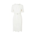夏季新款法式白色短袖连衣裙子女收腰宴会通勤裙子