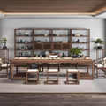 新中式茶桌椅组合茶道桌办公室家用简约茶室喝茶泡茶桌子实木茶台
