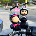 电动车电瓶车自行车摩托车装饰小配件可爱小新车把摆件小黄鸭玩偶