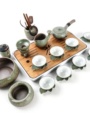 粗陶茶壶日式功夫茶具茶盘套装简约家用陶瓷茶杯泡茶器整套 春色