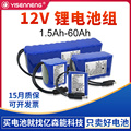 12V锂电池大容量小体积18650太阳能灯可定制带通讯RS485动力电瓶