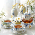 英式下午茶具 花茶壶套装 蜡烛加热玻璃泡茶壶花茶杯碟