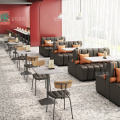 。奶茶店沙发桌椅组合西餐厅餐饮店商用清酒吧烧烤火锅店双人皮卡