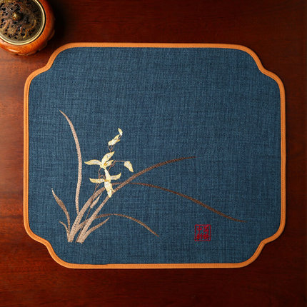 新中餐式垫高端家用茶几垫茶垫布中国风刺绣杯垫花瓶垫装饰垫定制