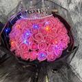 99朵玫瑰花束香皂花假花情人节送老婆女友闺蜜求婚生日礼物