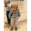 男童女童通用秋季套装2024新款韩版条纹洋气中小童宝宝两件套