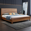 乌金木全实木床现代简约经济型双人床婚床1.8米床原木高箱储物床