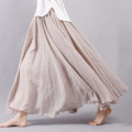 速发Women's Elegant High Waist Linen Maxi Skirt 2020 Summer