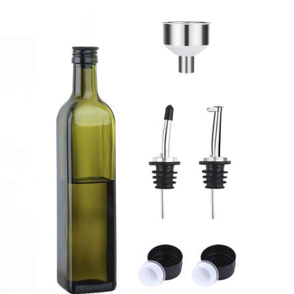 4个 500ml Olive Oil Dispenser Bottle 橄榄油瓶玻璃透明壶