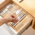 分格神器！桌面抽屉收纳盒分隔厨房餐具文具整理小盒子透明塑料