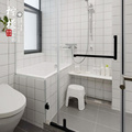 全瓷拉槽小白砖300600北欧卫生间格子墙砖厨房瓷砖浴室柔光通体砖