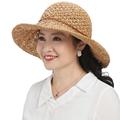 夏季帽子女中老年人防晒遮阳帽户外大檐草帽中年妈妈奶奶老人凉帽