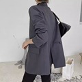 GG。MAJE DVAWN202年春季新款小西装外套女韩版气质设计感英伦风
