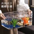 六角恐龙专用缸高清透明塑料亚克力鱼缸整体成型带盖仿玻璃金鱼缸