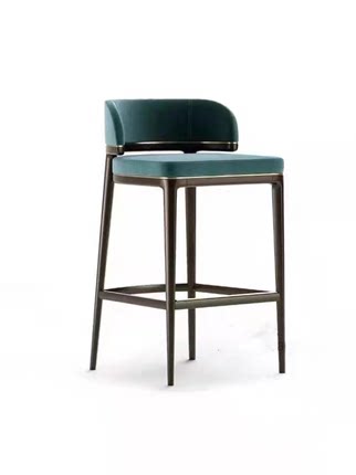 现代简约吧椅实木北欧吧台椅前台椅美式岛台椅设计师新中式高脚椅