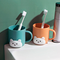 可爱儿童漱口杯洗漱杯牙缸创意放牙刷的情侣家用卡通家庭套装塑料